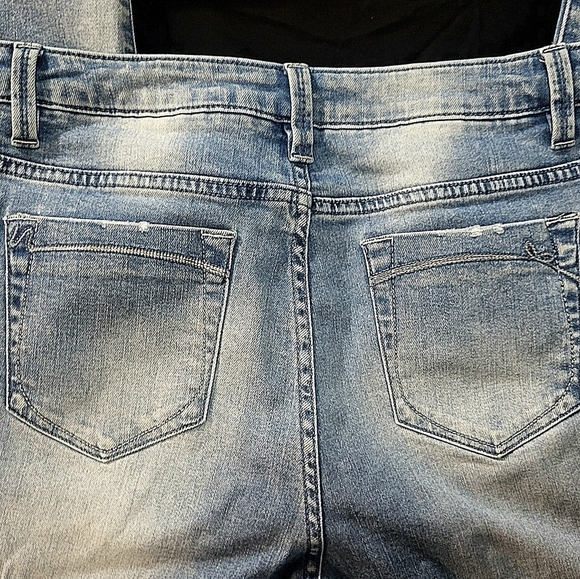 Nanette Lepore - Womens Light Blue Distressed Skinny Jeans - Size 8 - Picture 6 of 7